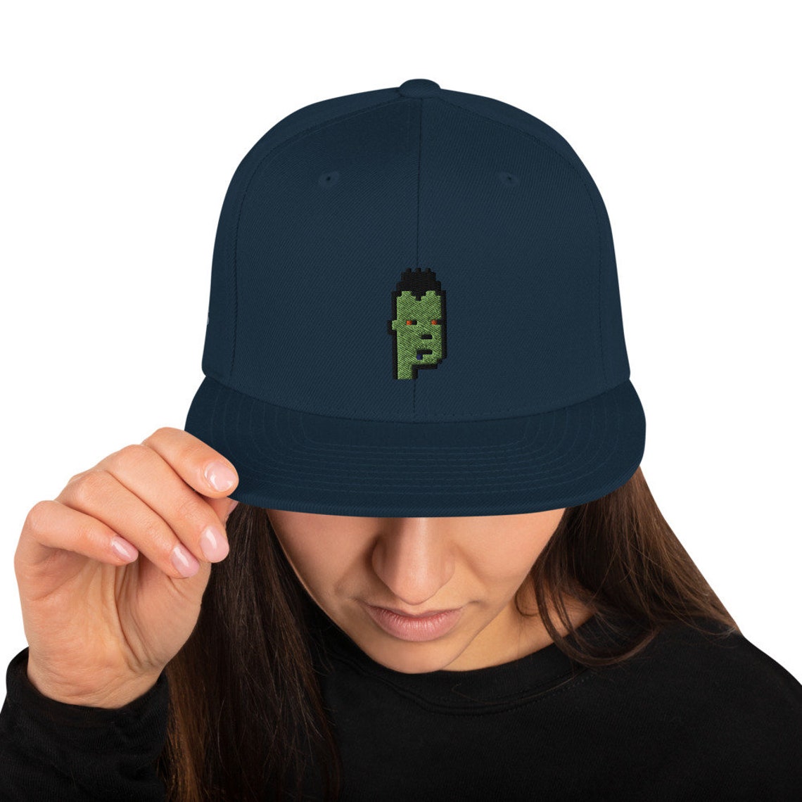 CryptoPunk Zombie 3493 Snapback Hat | Etsy