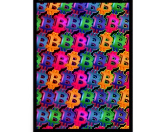 Bitcoin Poster, Krypto-Währung Wandkunst, Bitcoin Kunst, Bitcoin Arwork, Bitcoin-Krypto-Geschenk