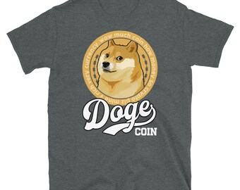 Dogecoin T-shirt, Crypto currency Short-Sleeve Unisex T-shirt