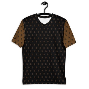 Bitcoin Shirt, Bitcoin crypto-currency Luxury Millionaire&#39;s Louis Vuitton style bitcoin crypto over-print black Men&#39;s T-shirt