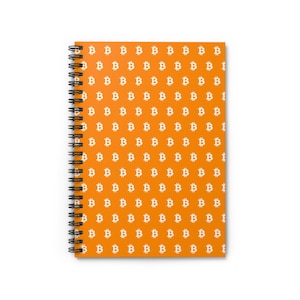 Bitcoin gift, Bitcoin Notebook, orange Bitcoin notepad Gift for Cryptocurrency Lover | Gift for Crypto Trader