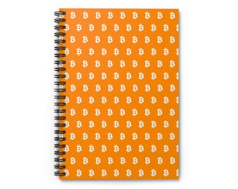Bitcoin cadeau, Bitcoin Notebook, oranje Bitcoin kladblok cadeau voor cryptocurrency liefhebber | Cadeau voor Crypto Trader
