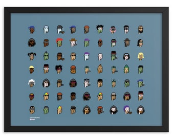 CryptoPunks NFT Framed poster
