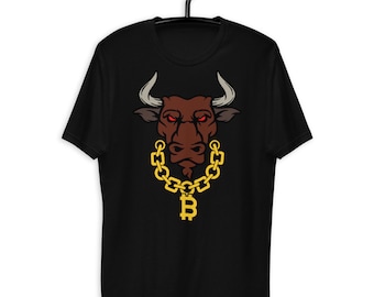 Bitcoin T-shirt | BTC Cryptocurrency | Bitcoin Bull | Crypto Currency Gift for Traders - Investors | Bitcoin Gifts | Tech Lover | UNISEX Top