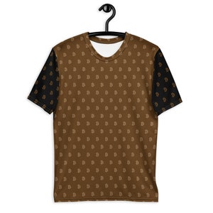 Bitcoin T-shirt, Bitcoin crypto-currency Luxury Millionaire&#39;s Louis Vuitton style bitcoin crypto over-print black Men&#39;s T-shirt