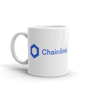 Crypto Mug, Chainlink crypto-currency alt-coin White glossy mug