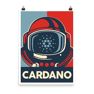 Cardano Poster, ADA Crypto wall poster, Crypto Bitcoin Cardano artwork, Crypto-currency blockchain Investors gift art wall poster