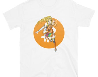 Bitcoin Manga T-shirt, Manga girl inspired Bitcoin Design T-shirt