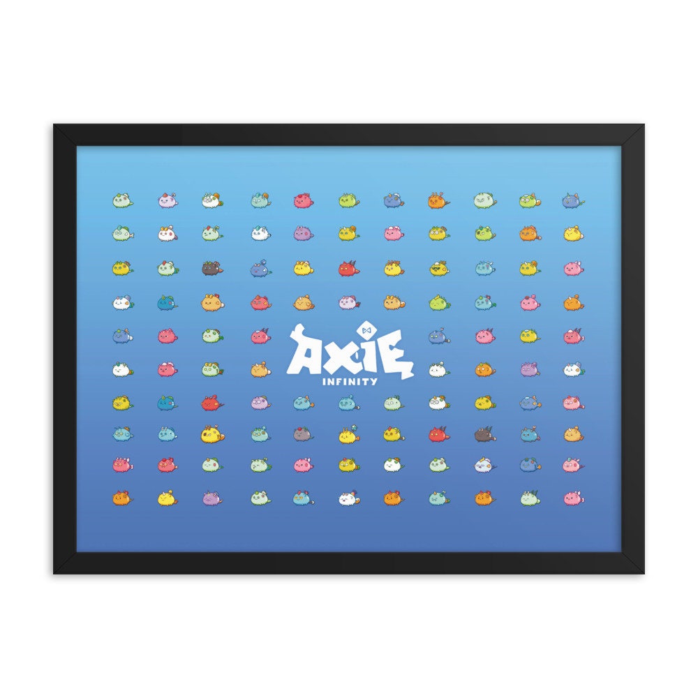 Bitcoin poster Axie Infinity Framed wall Poster