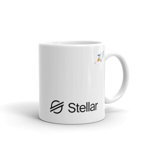 Crypto Mug, Stellar Lumens XLM crypto White glossy mug