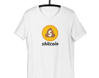 Crypto T-shirt 'Sh * t Münze' Bitcoin Alt-Münze Neuheit Krypto Währung Investor Blockchain Händler Short-Sleeve Unisex T-Shirt