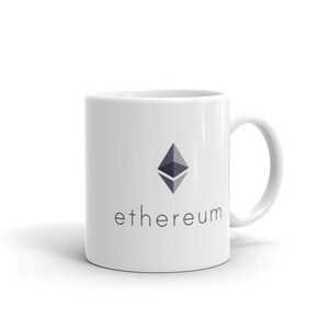 Crypto Mug, Ethereum crypto-currency alt-coin White glossy mug