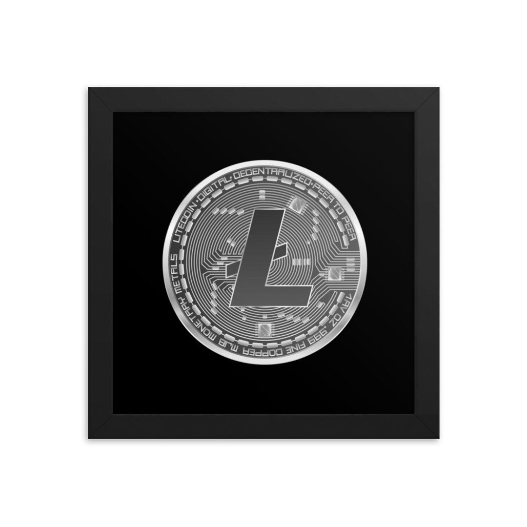 Crypto Poster, Litecoin LTC Crypto Currency Coin Framed Artwork Poster -  Etsy