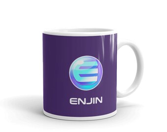 Crypto Mug, Enjin token crypto-currency White glossy mug