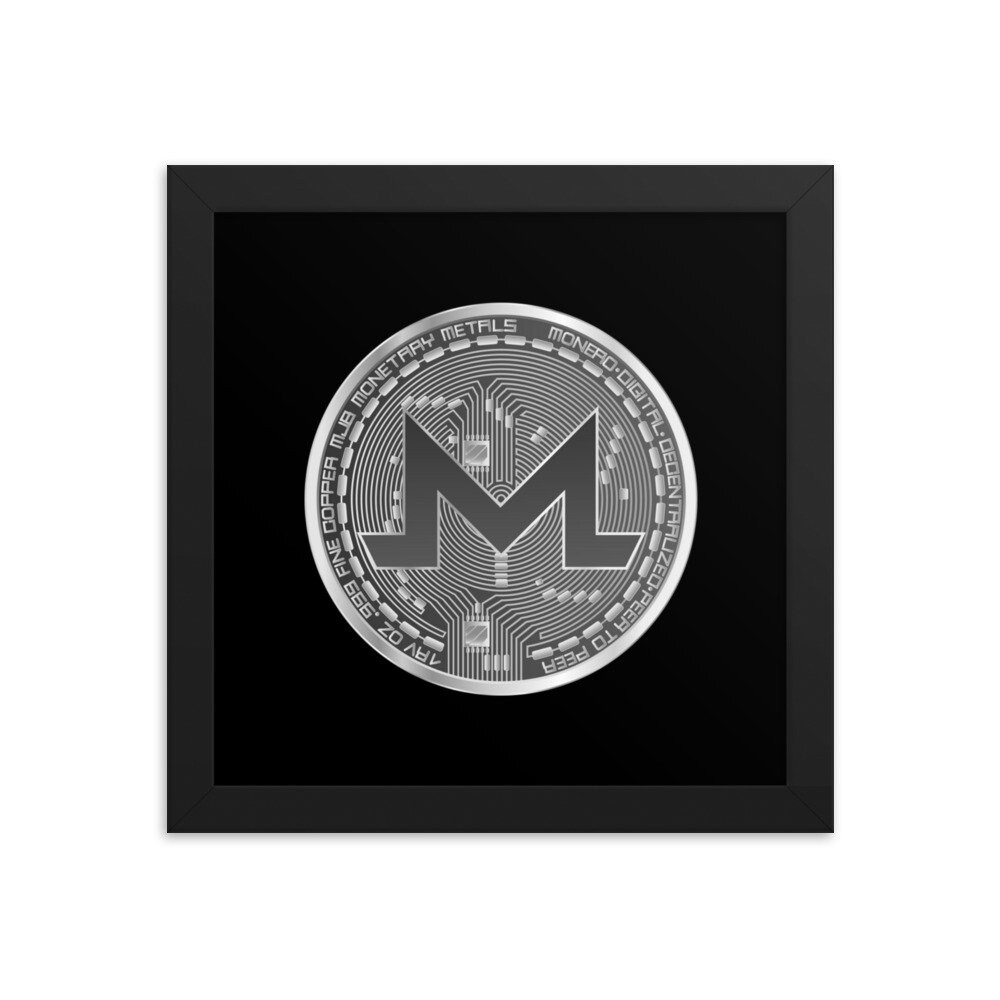 Affiche crypto, Monero XMR crypto monnaie pièce encadrée affiche encadrée -  Etsy France