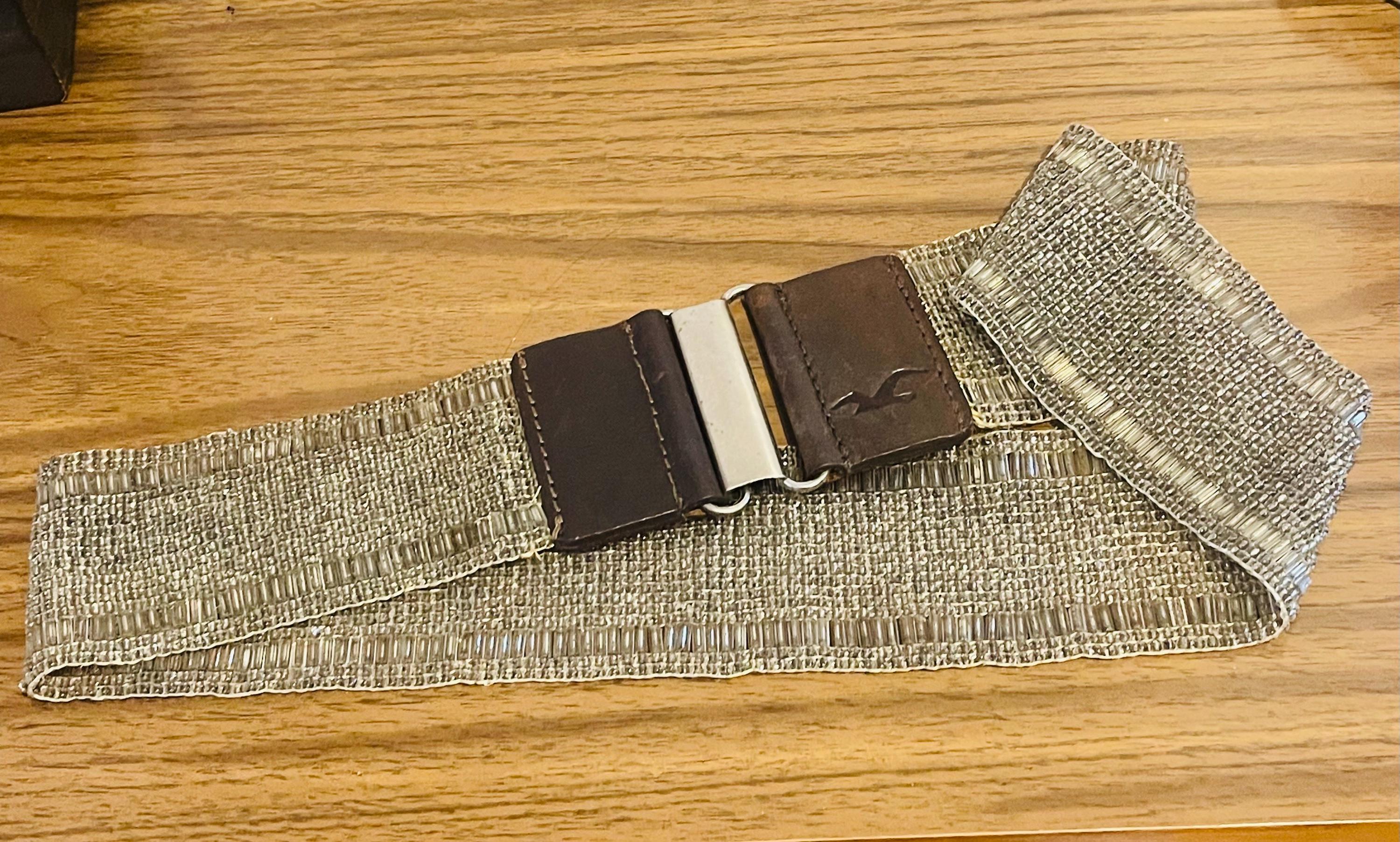 RARE EARLY 2000S HOLLISTER BELT COLOR CREAM VINTAGE HOLLISTER LEATHER Belt,vintage Brown Leather Belt  main image 4