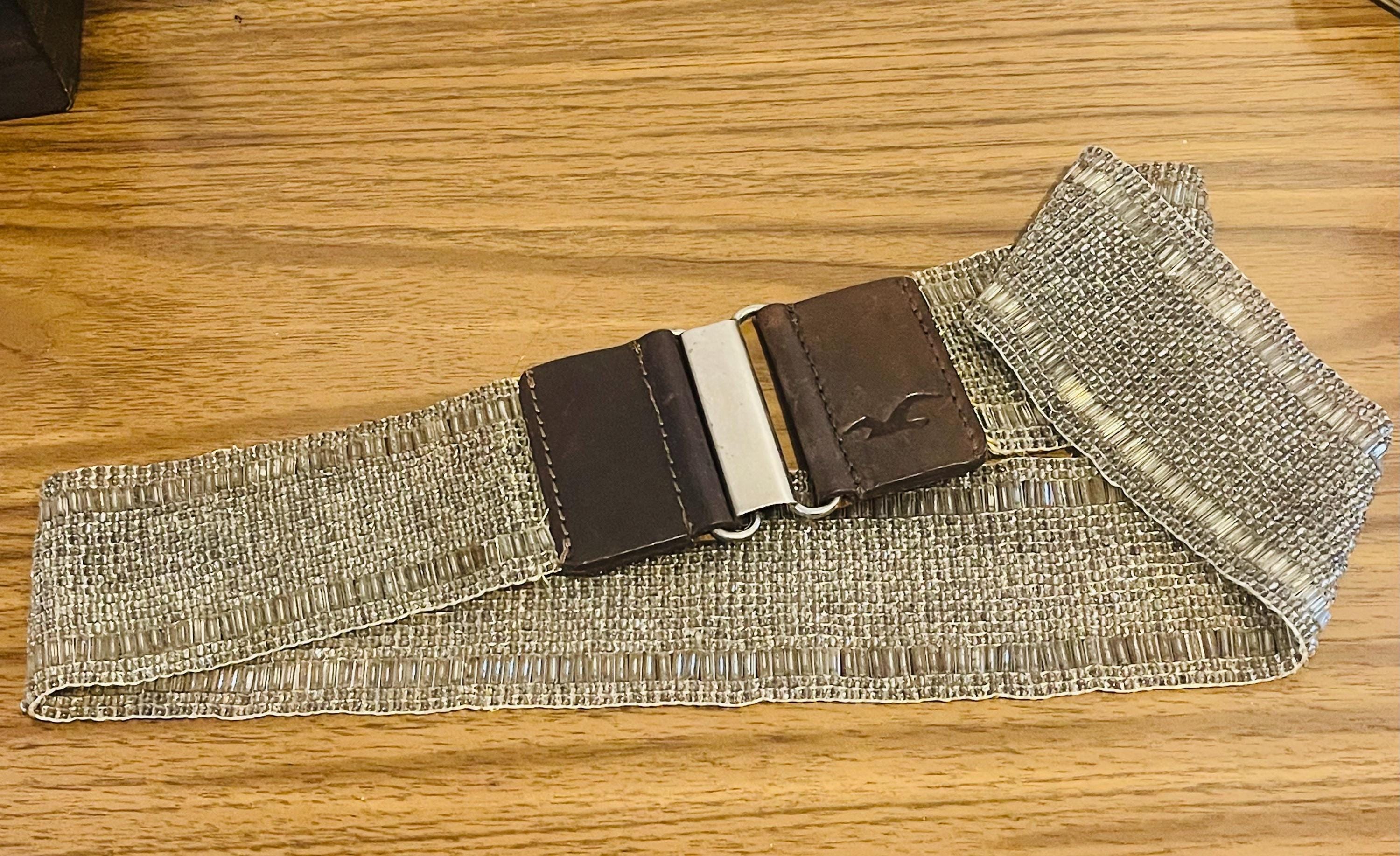 Vintage Hollister Silver Beaded Stretch Belt - Etsy Ireland display picture 2