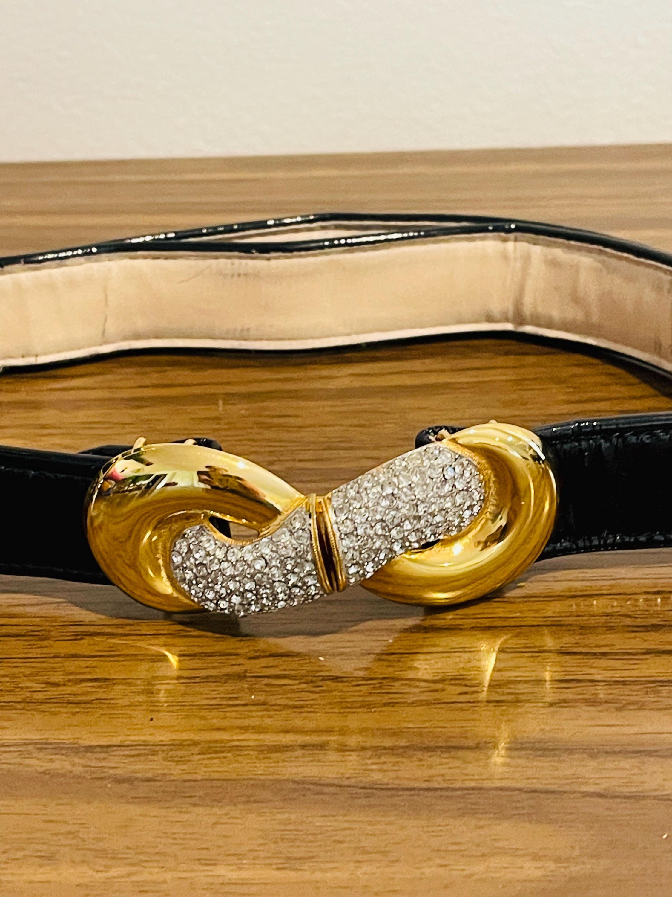 Vintage Alexis Kirk Gold Etruscan Scroll Belt - New / Never Worn Couture Crystal and Gold Tone Alexis Kirk Belt Buckle - Etsy main image 2