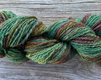 Hand Spun Wool, 100% S. American Wool, Chain Ply, 175 yds - 159m, 4 oz - 116g, 7-8 wpi - Chunky/Aran for Knitting, Weaving, Felting