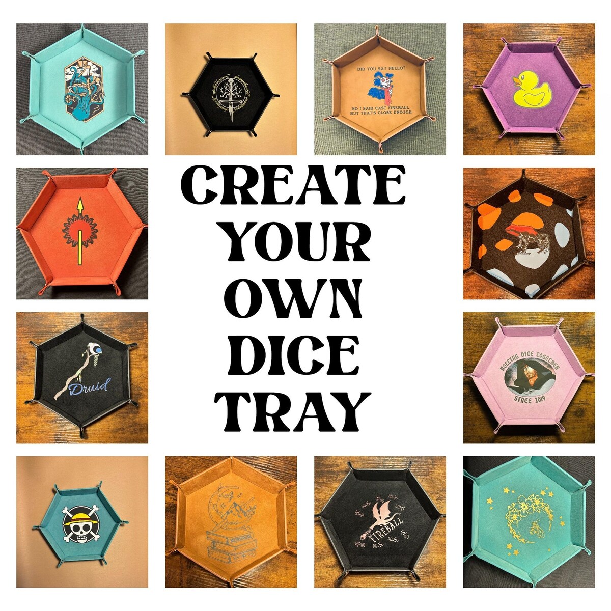 Dnd Dice Tray, Collapsible Dice Tray, Portable Dice Tray, Custom Dice Tray - Etsy