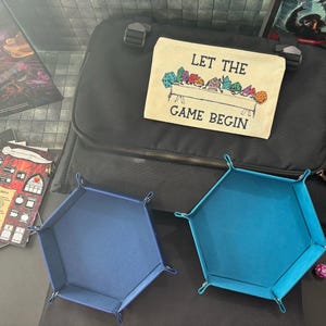 Dnd dice tray, collapsible dice tray, portable dice tray