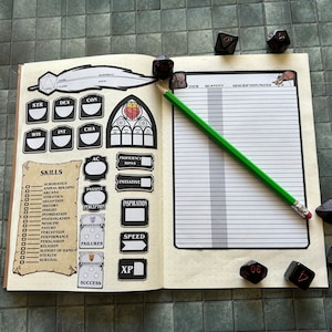 Dungeons and Dragons Campaign Journal Stickers