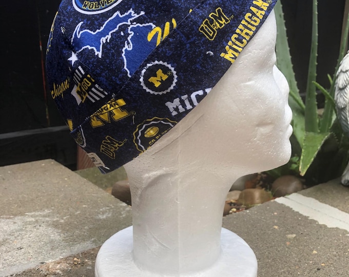 College Team Cotton Beanie, Biker Helmet Skull Caps, Cotton Fabric, Pipe Fitter Caps, Weld Cap, Handmade (6 panels)