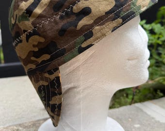 Camo Cotton Welding Caps, Biker Caps, Pipe fitter Caps (6 panels)