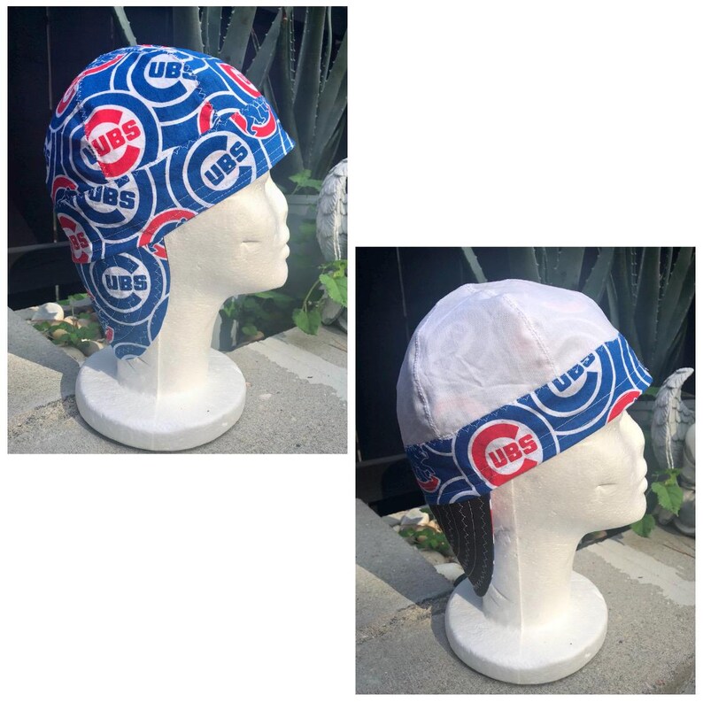 MLB Teams Vändbara Bomullssvetsmössor, Bikerhjälm Dödskallemössor, Bomullstyg, Rörläggningsmössor, Svetsmatta, Hjälm, Handgjorda (6 paneler) bild 4