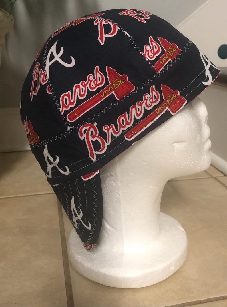 MLB Teams Vändbara Bomullssvetsmössor, Bikerhjälm Dödskallemössor, Bomullstyg, Rörläggningsmössor, Svetsmatta, Hjälm, Handgjorda (6 paneler) bild 1