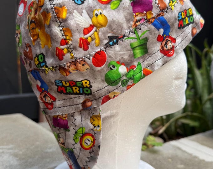 Super Mario Cotton Welding Caps, Biker Caps, Pipe fitter Caps (6 panels)
