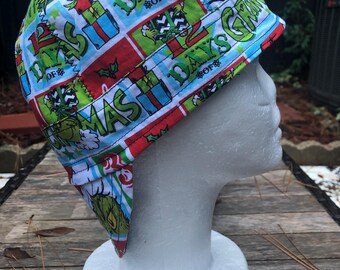Christmas Cotton Welding Caps, Biker Caps, Pipe fitter Caps (6 panels)