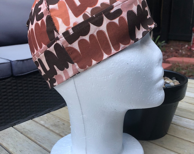 Cotton Beanie, Biker Helmet Skull Caps, Football Cap, Pipe Fitter Caps, Hard Hat Cap, Nursing Cap, Cancer Caps, Handmade (6 panels)