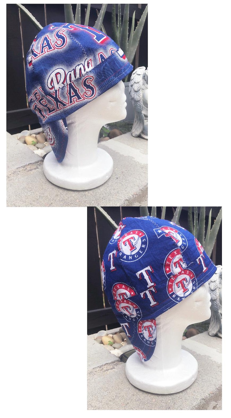 MLB Teams Vändbara Bomullssvetsmössor, Bikerhjälm Dödskallemössor, Bomullstyg, Rörläggningsmössor, Svetsmatta, Hjälm, Handgjorda (6 paneler) bild 2
