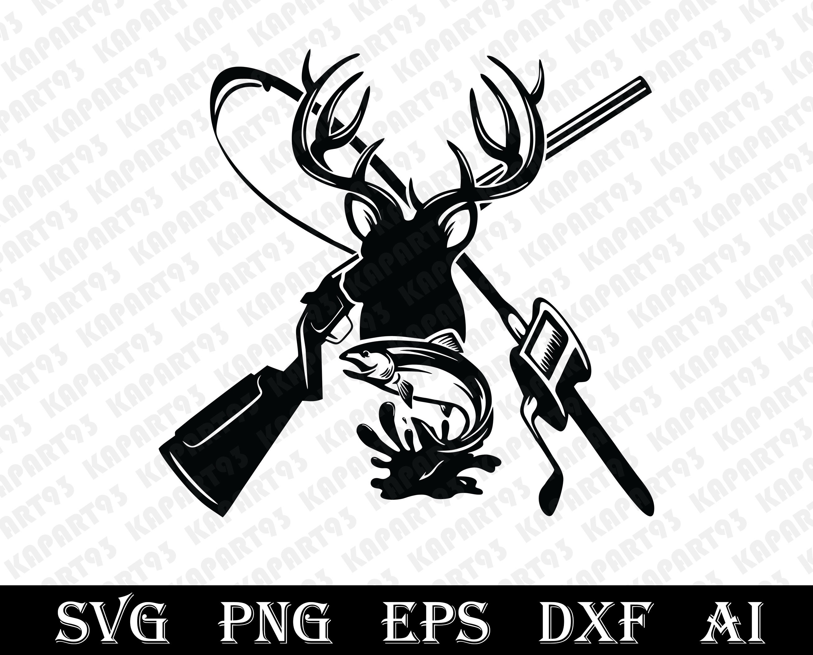 Hunting Fishing Svg, Hunting SVG, Deer Hunting SVG, Hunting Dad