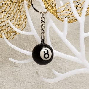 Eight Ball Keychain, Fun, Fashionable, Perfect Gift, Aesthetic Accessory