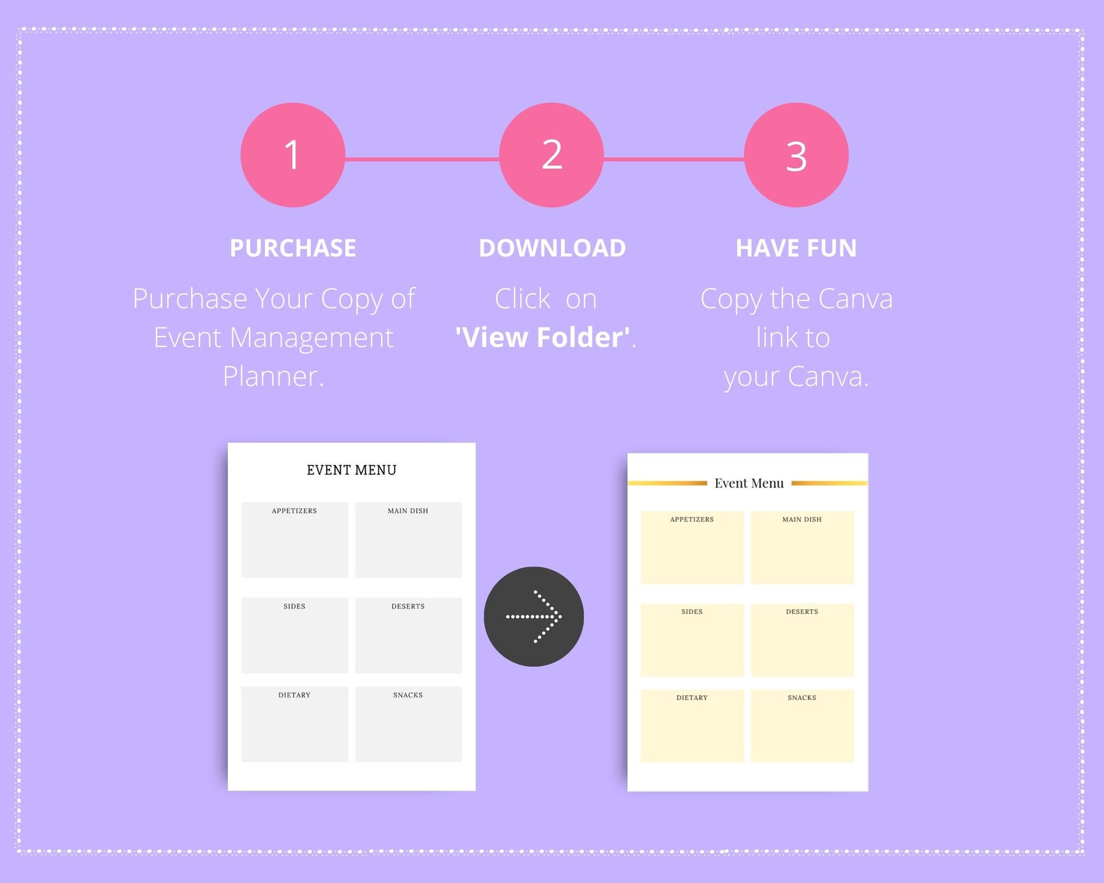 Editable Event Management Planner in Canva Canva Template Etsy