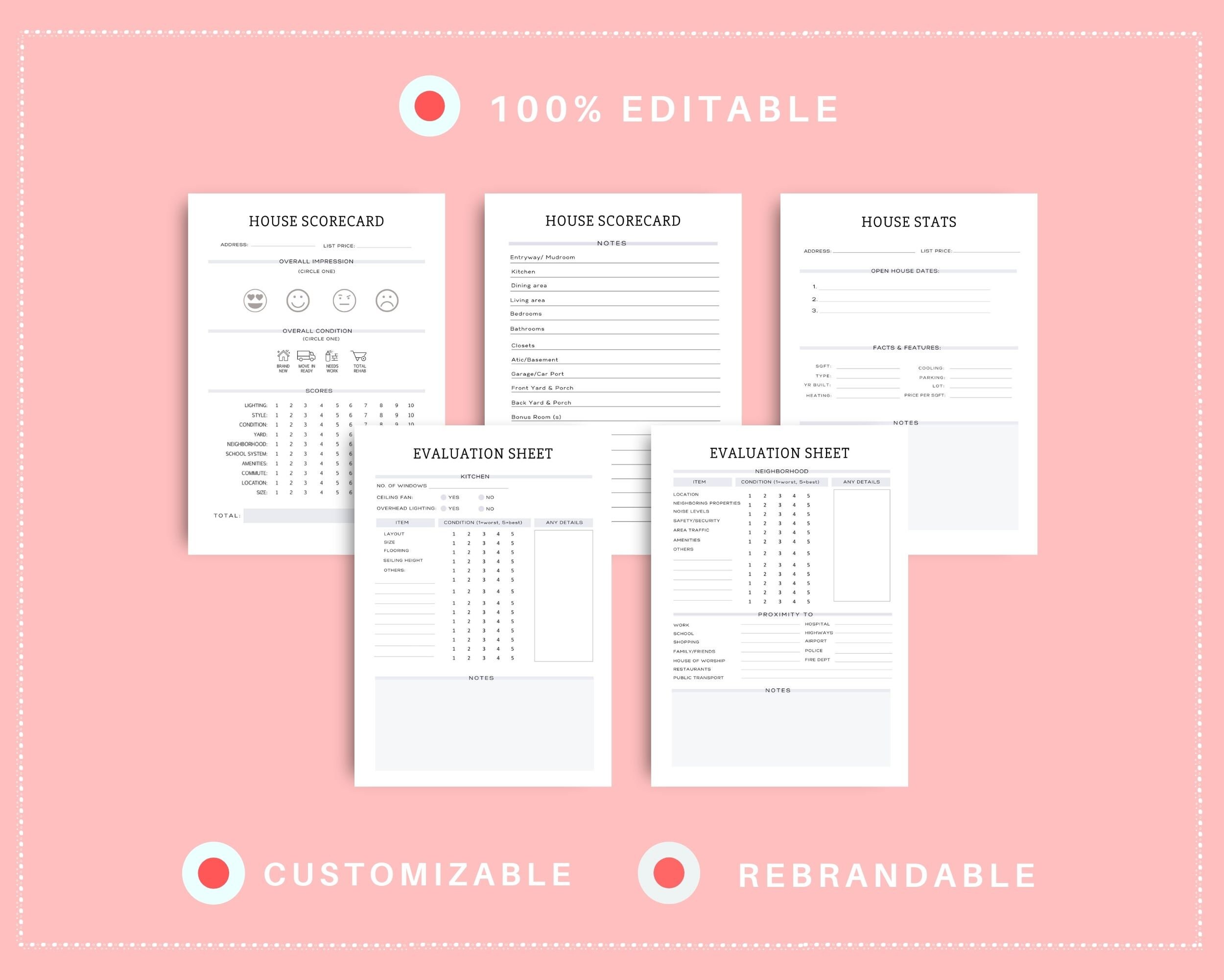 Editable Home Buying Planner in Canva Canva Template Pack | Etsy