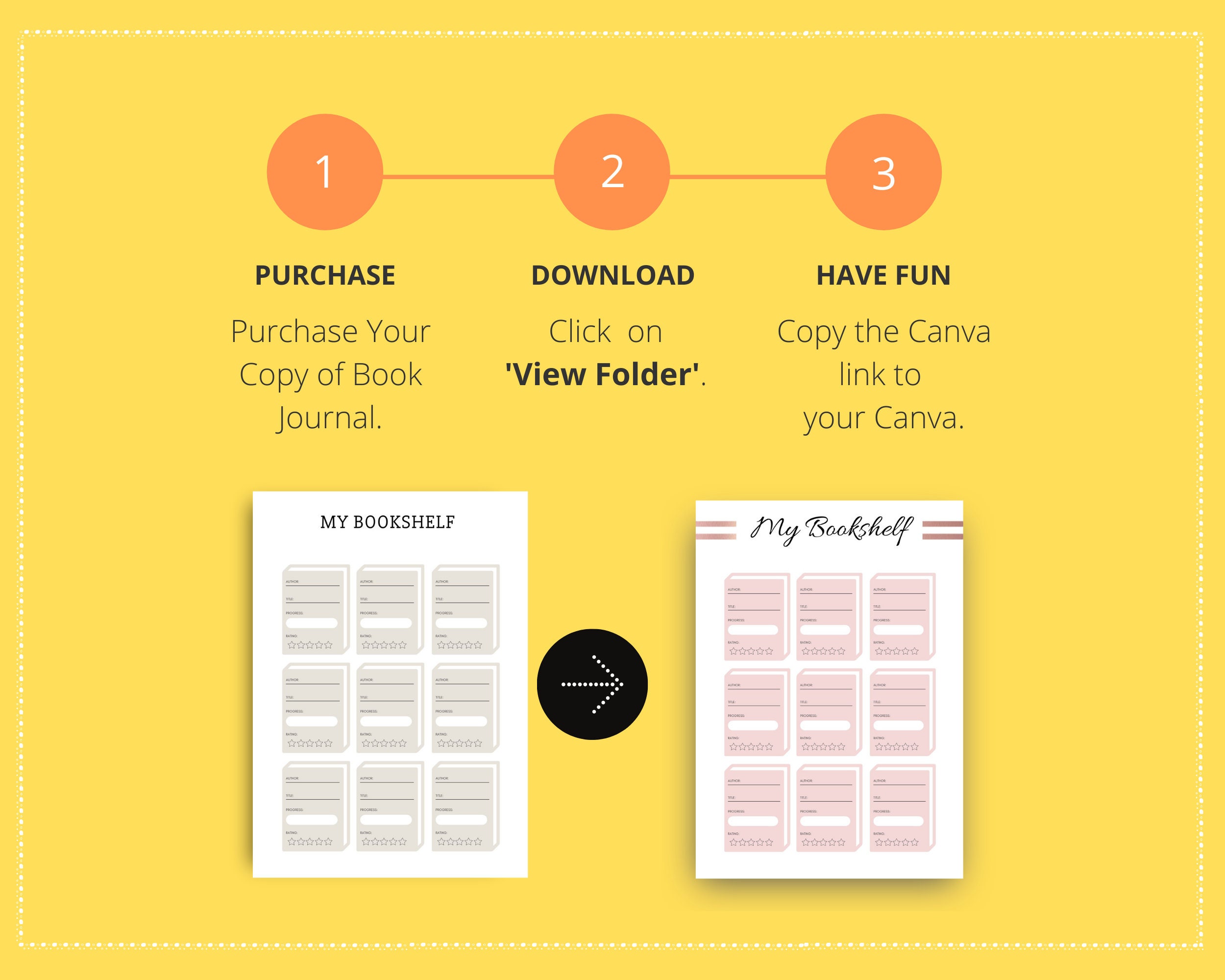 Editable Book Journal In Canva Canva Template Pack Book Etsy