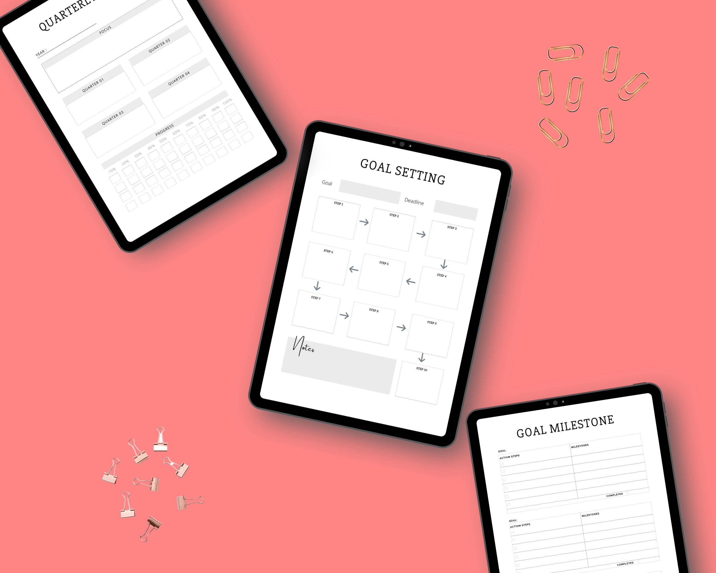 Editable Goal Planner in Canva Canva Template Pack Goal | Etsy