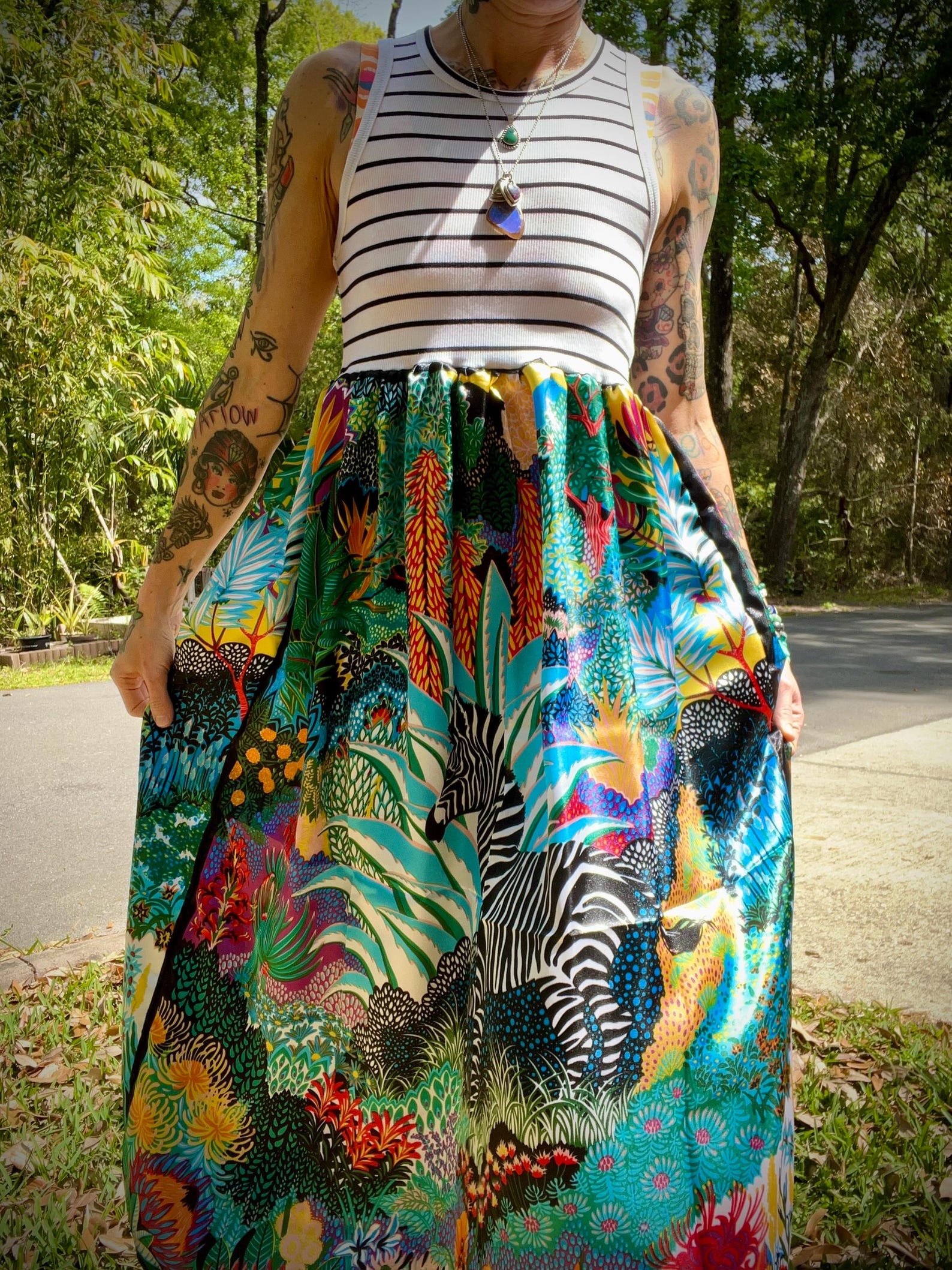 zebra folk dress main image 0