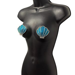CÔTE d&#39;AMOUR  Rhinestone and Gem Nipple Pasties (2pcs) Available in Pink or Aqua