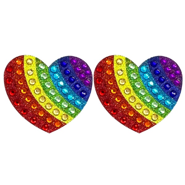 SPARKY -  Glitter and Gem  Nipple Pasties, Covers for Festivals Rave Burlesque  Lingerie