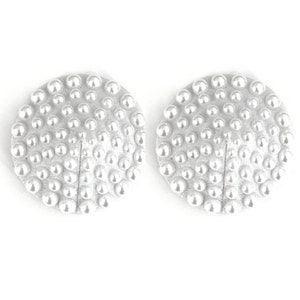 MERINGUE -  Pearl Nipple Pasty, Covers (2pcs) for Burlesque Lingerie Raves and Festivals