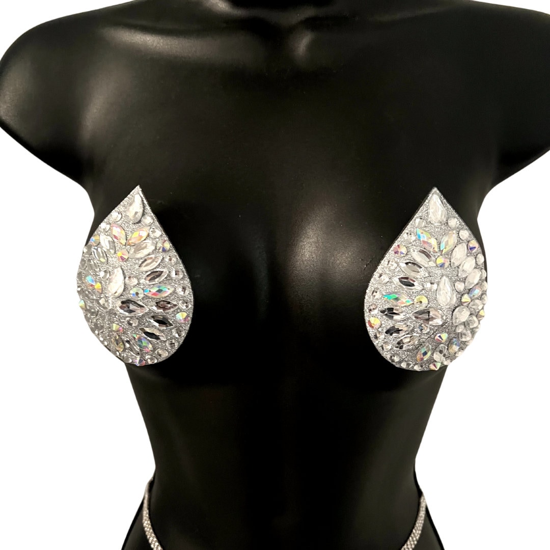 LADY GODIVA Glitter and Gem (5 Colors Available!) Teardrop Nipple Pasty