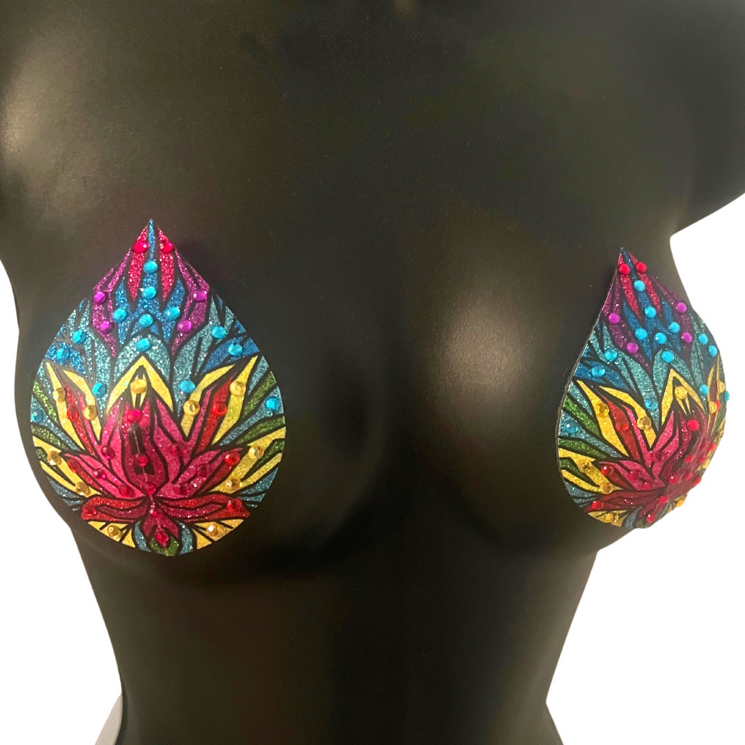 PASSION FRUIT Multicolour Glitter & Gem Teardrop Nipple Pasty, Cover