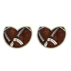 HALF TIME SHOW Football Glitter & Gem Nipple Pasty, Nipple Cover (2pcs) for Lingerie Festivals Carnival Burlesque Rave