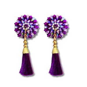 GLAM DU VIOLETTE Pasties – Dirty Martini x Appeeling Purple Gem Pasties with Tassels (2pcs) 2 sizes!
