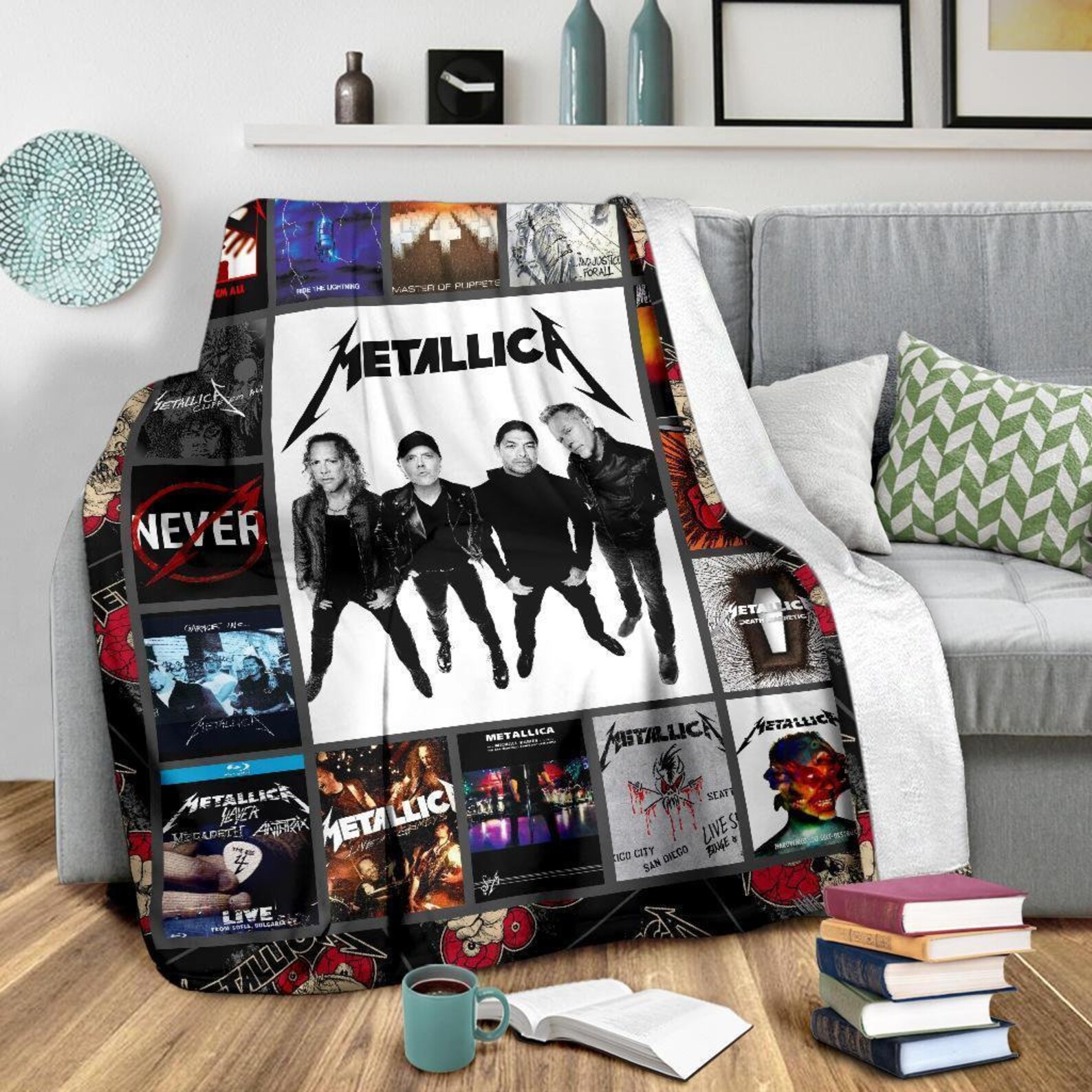 Metallica Band blanket quilt Hetfield Lars Ulrich Kirk Etsy