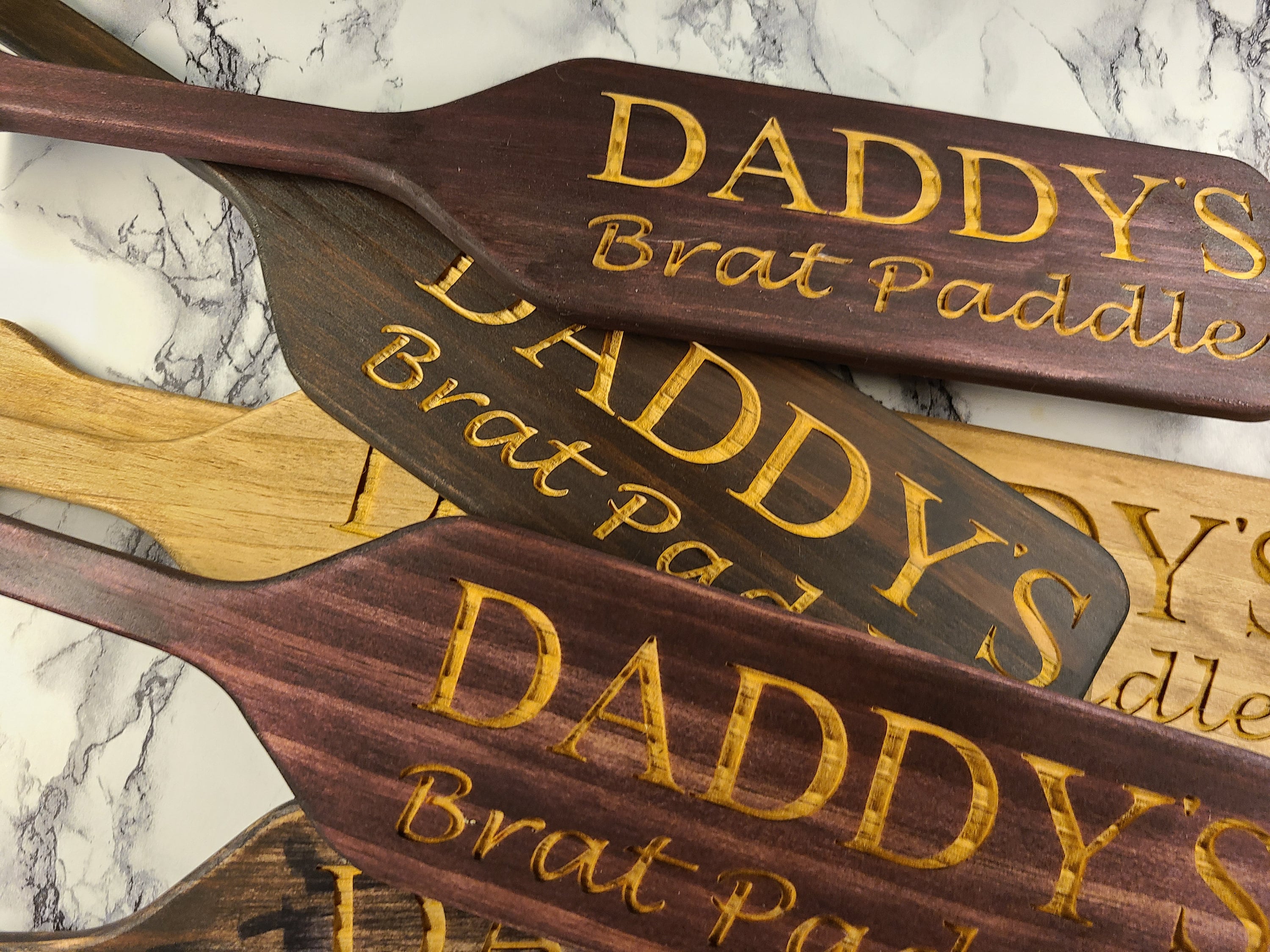 New BRAT Wooden Spanking Paddle Sapele Color Choice Made By The Royal Castle